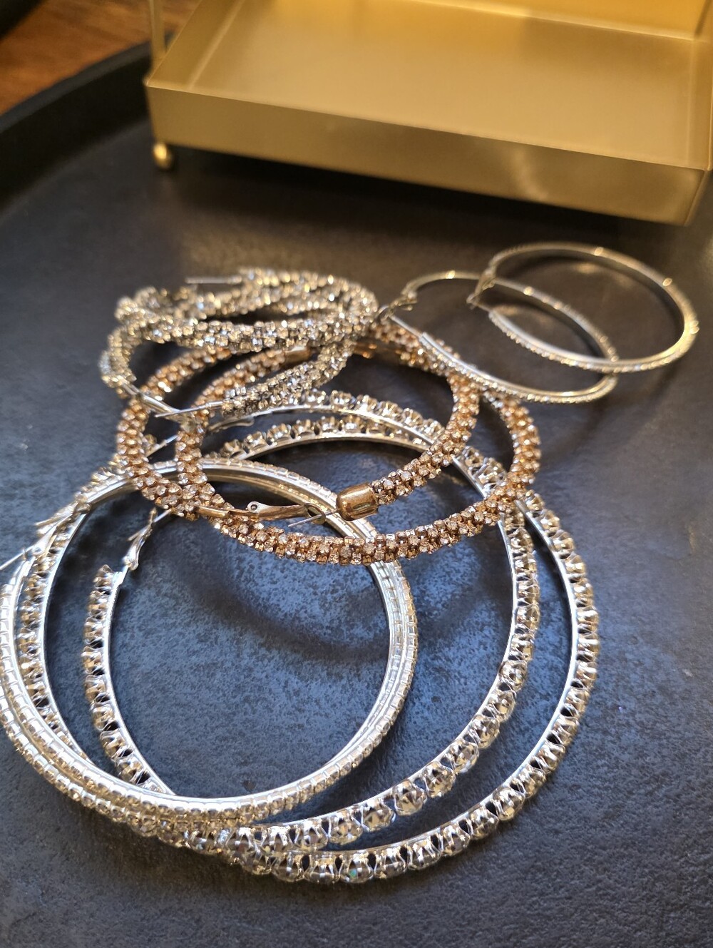 Sparkly Hoop earring lot